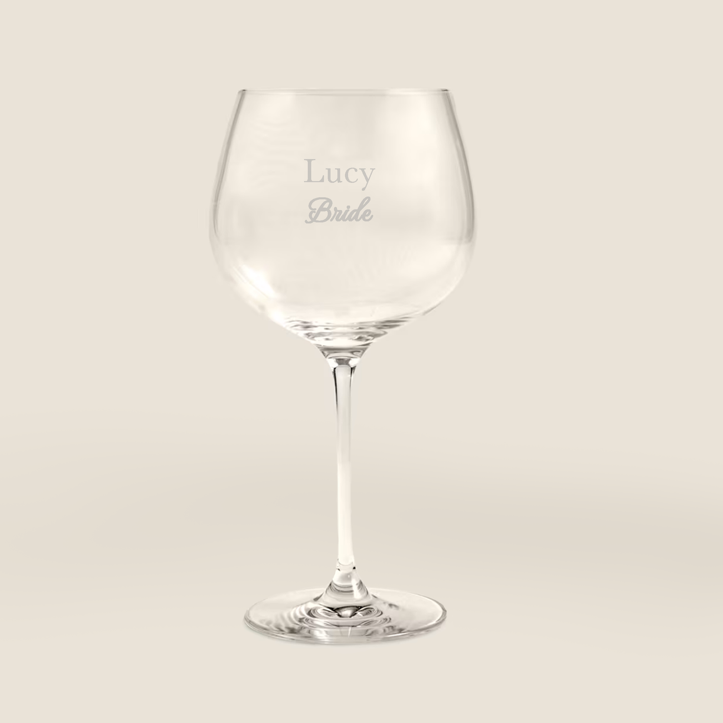 Isle Bridal Personalised Etched Gin Glass