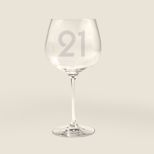 Silvin Personalised Etched Birthday Number Gin Glass