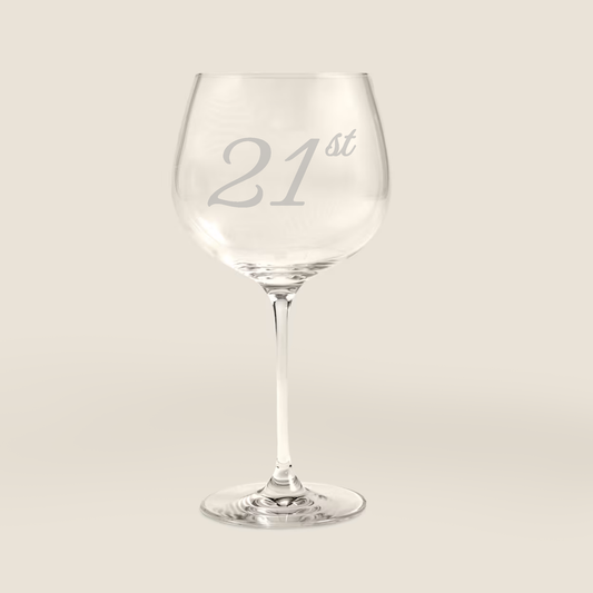 Marcio Personalised Etched Birthday Number Gin Glass