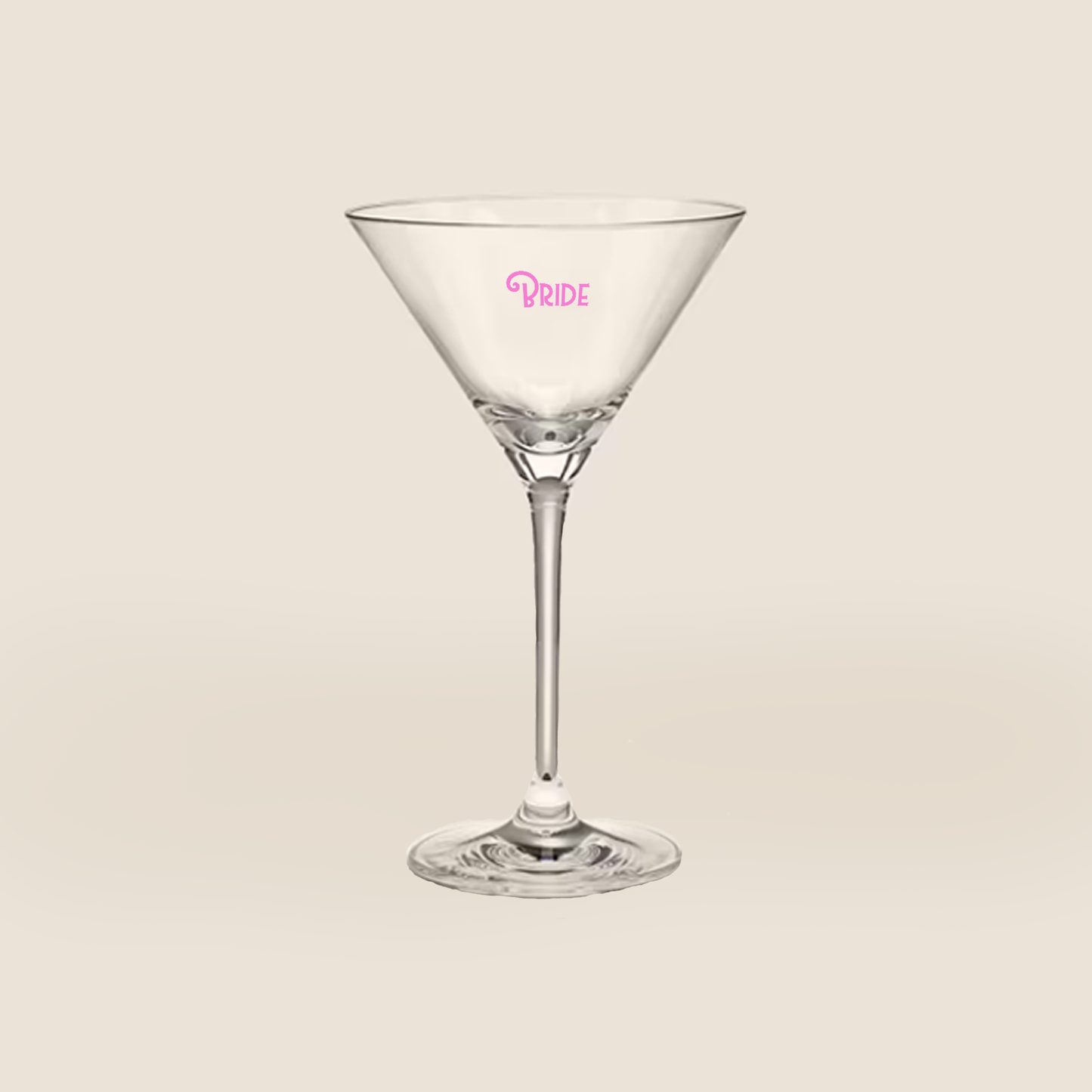 Art Deco Vinyl Bridal Martini Glass