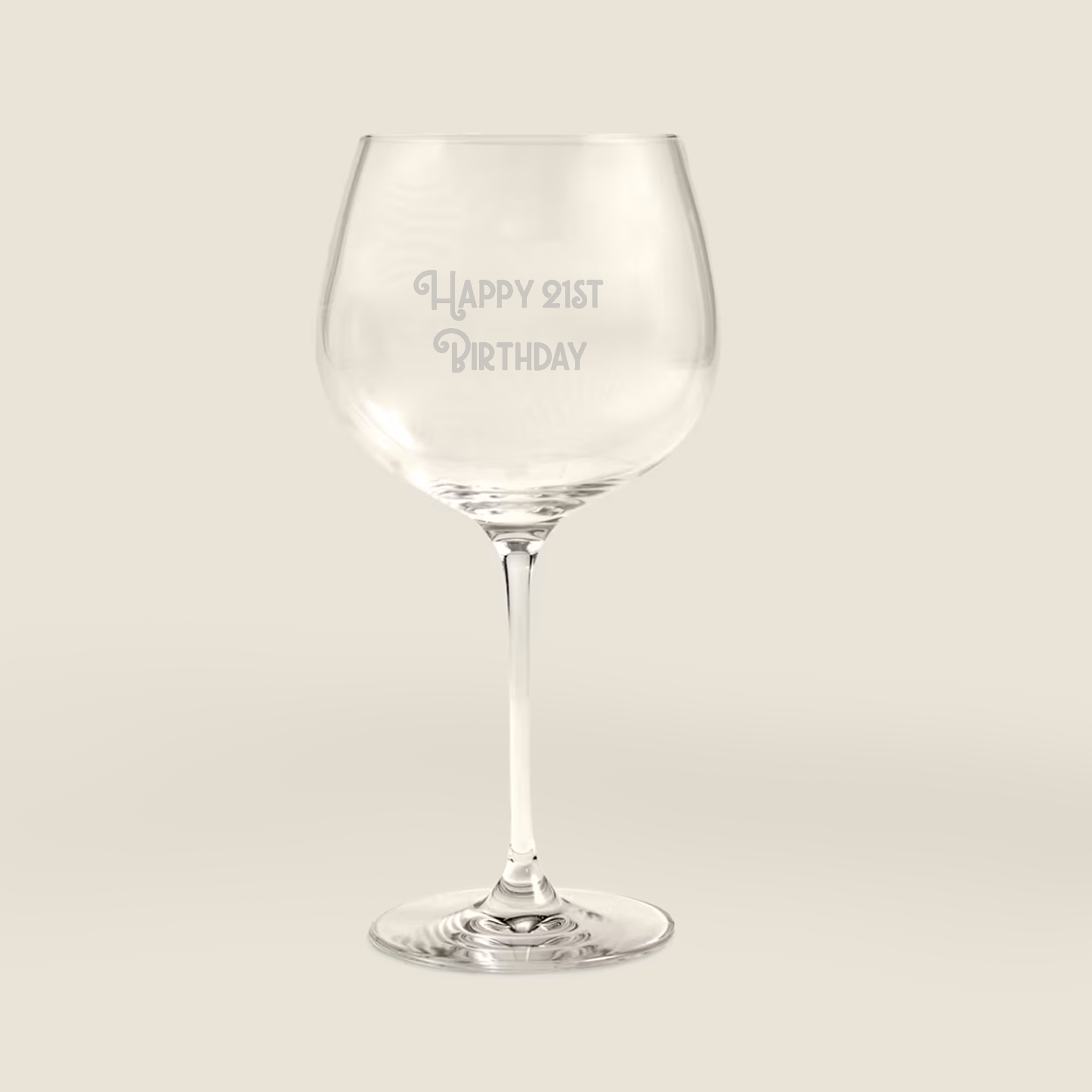 Isab Personalised Etched Happy Birthday Gin Glass