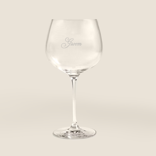 Theof Bridal Etched Gin Glass