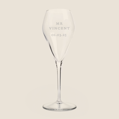 Magda Mr and Mrs Etched Surname Prosecco Glass Set