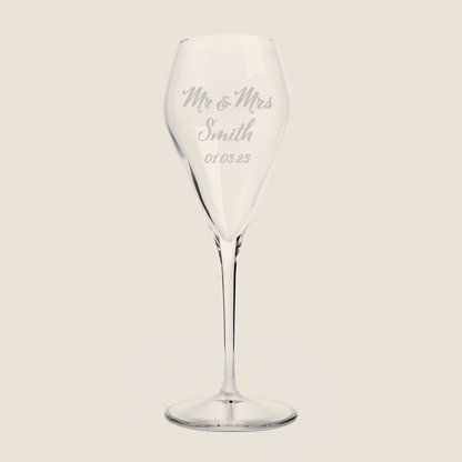 Bertil Mr and Mrs Etched Prosecco Glass Set