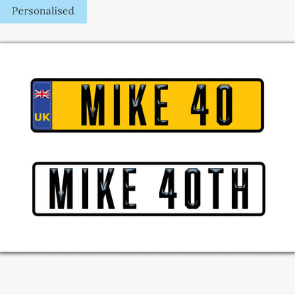 Icing Birthday Number Plates