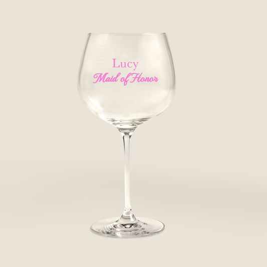 Blas Vinyl Bridal Personalised Gin Glass